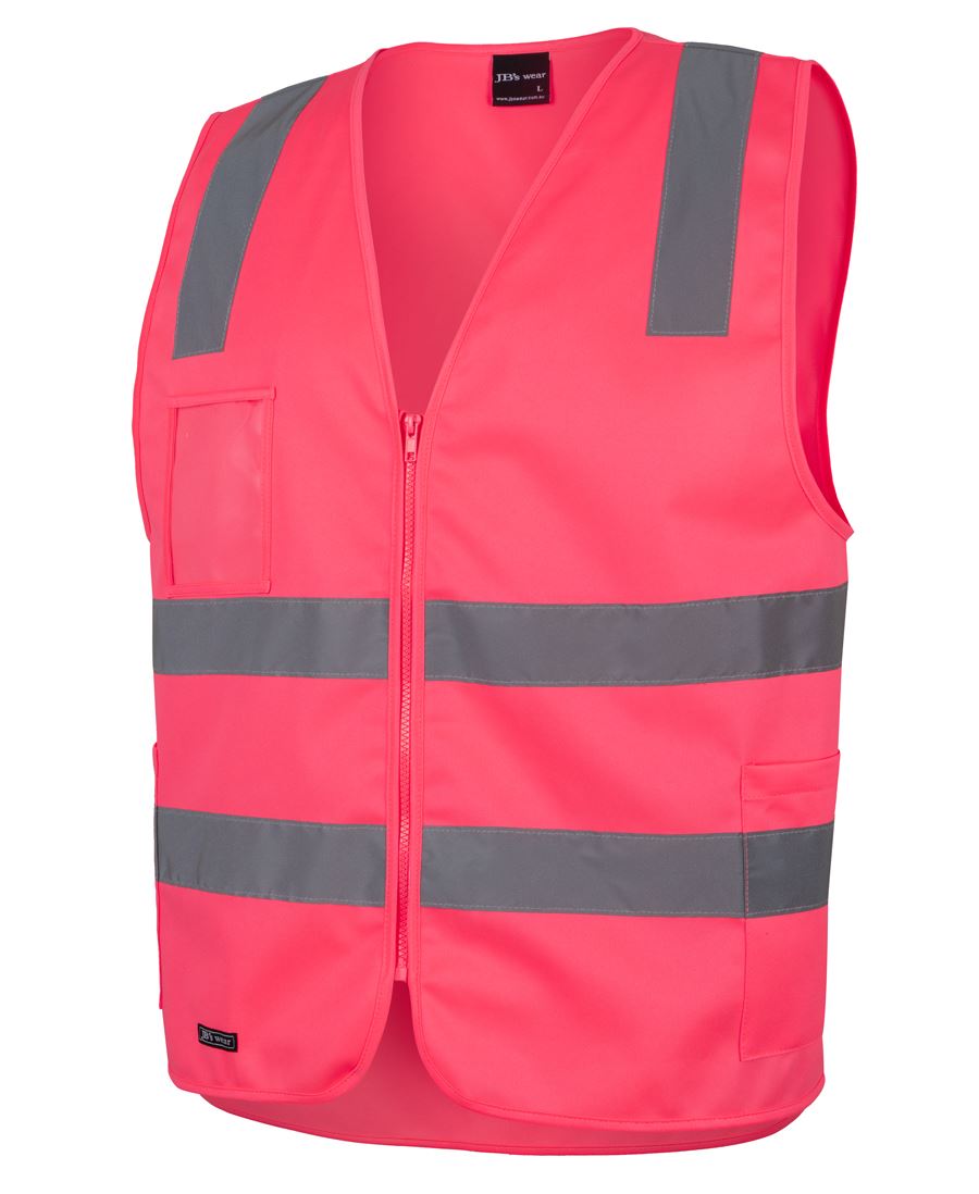 JB's 6DNSZ Hi Vis (D+N) Zip Safety Vest