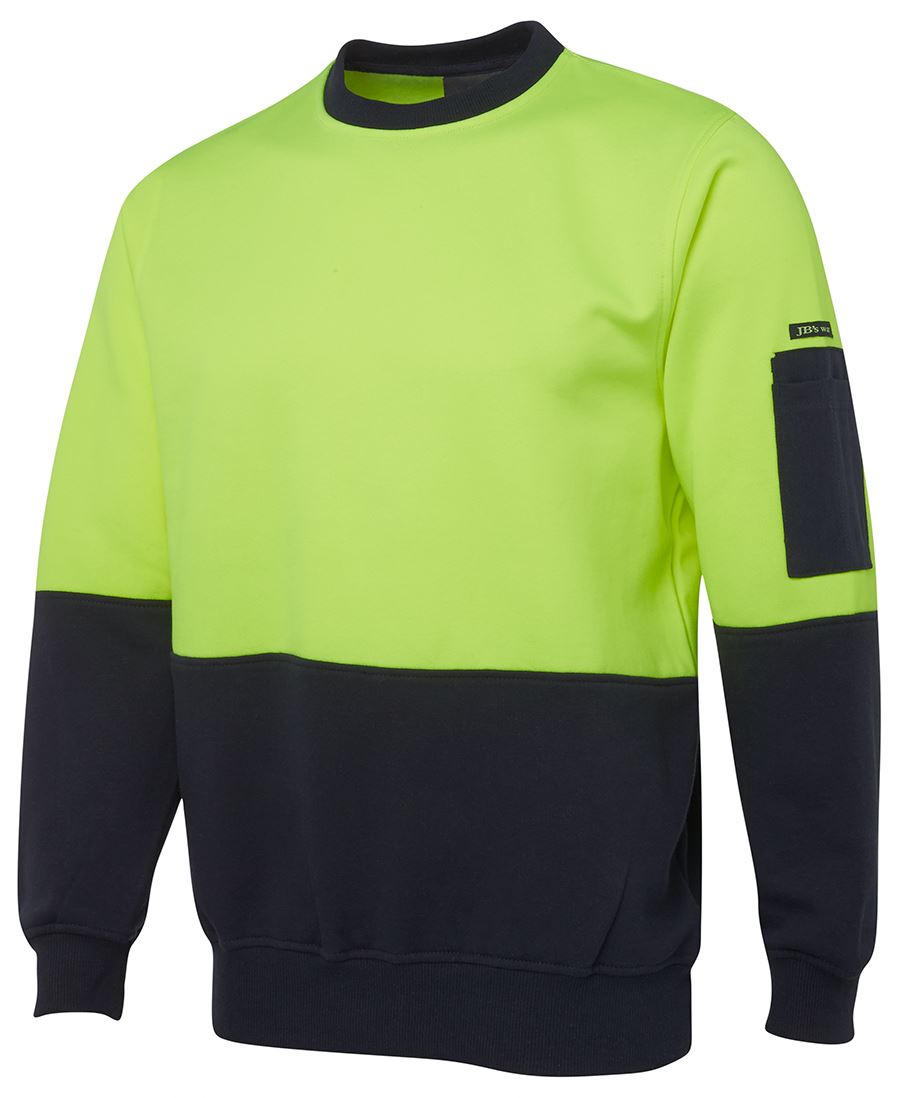 JB's 6HVCN Hi Vis Fleecy Crew